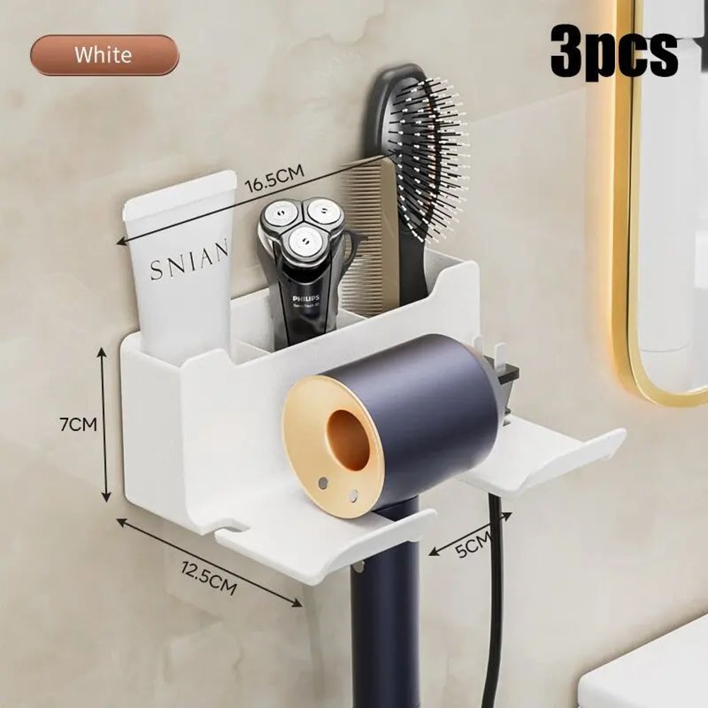 Wall Mounted Hair Dryer Storage Rack 13