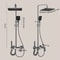 Gunmetal Gray Bathroom Shower System Set 5