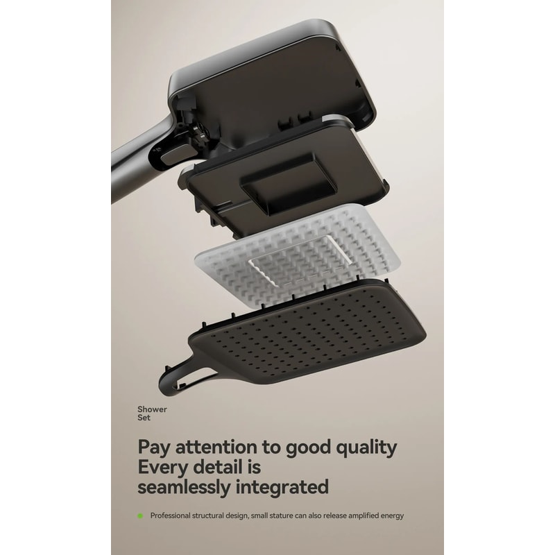 Gunmetal Gray Bathroom Shower System Set 6