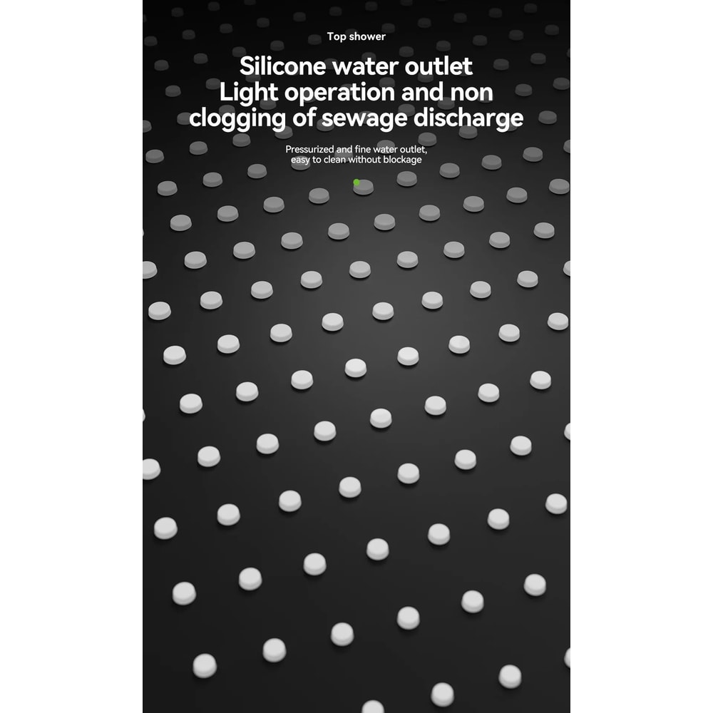 Gunmetal Gray Bathroom Shower System Set 10