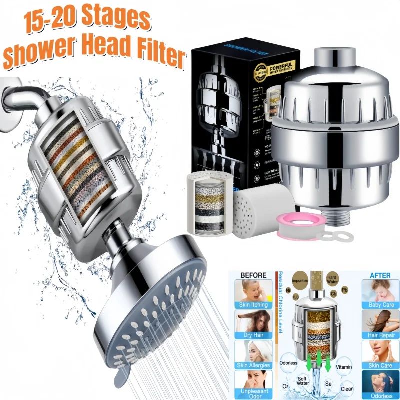 High Output Shower Water Filter System 0