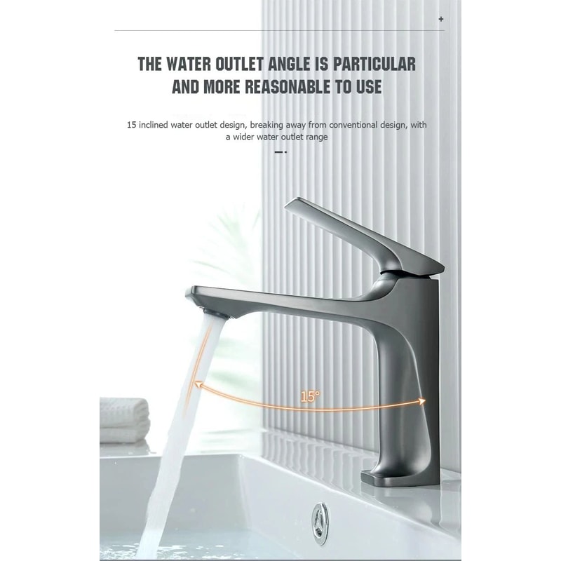 Modern Brass Mixer Bathroom Sink Faucet 6