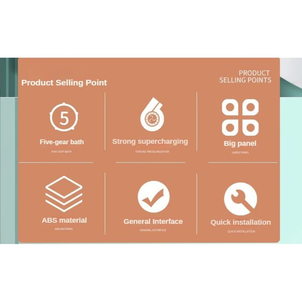 High Pressure Shower Head With 5 Spray Modes 6