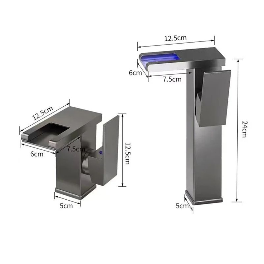 LED Waterfall Basin Faucet 6