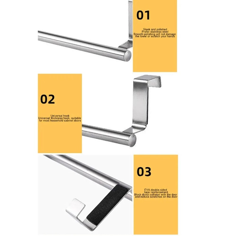 Black No Drill Towel Rack 6