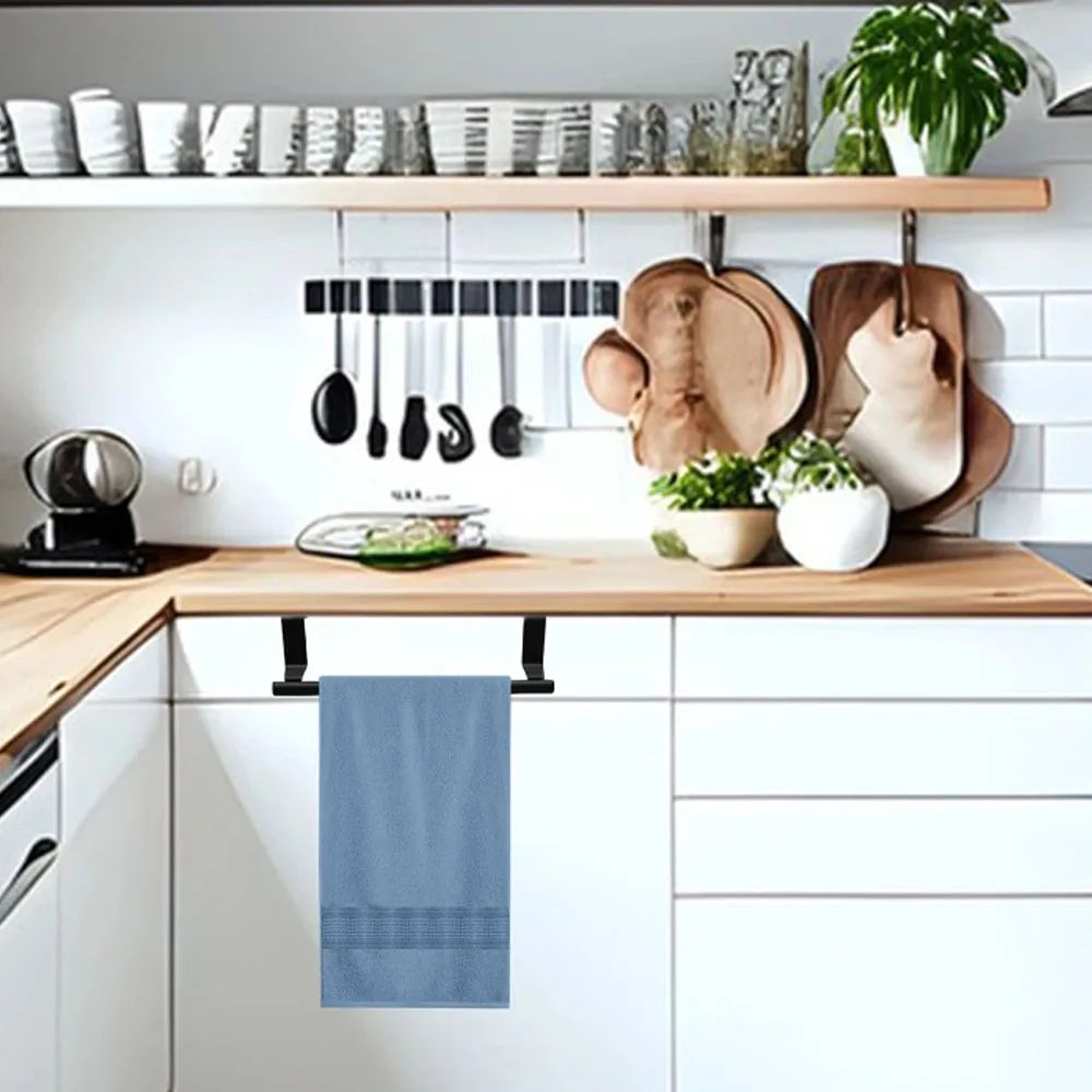 Black No Drill Towel Rack 8