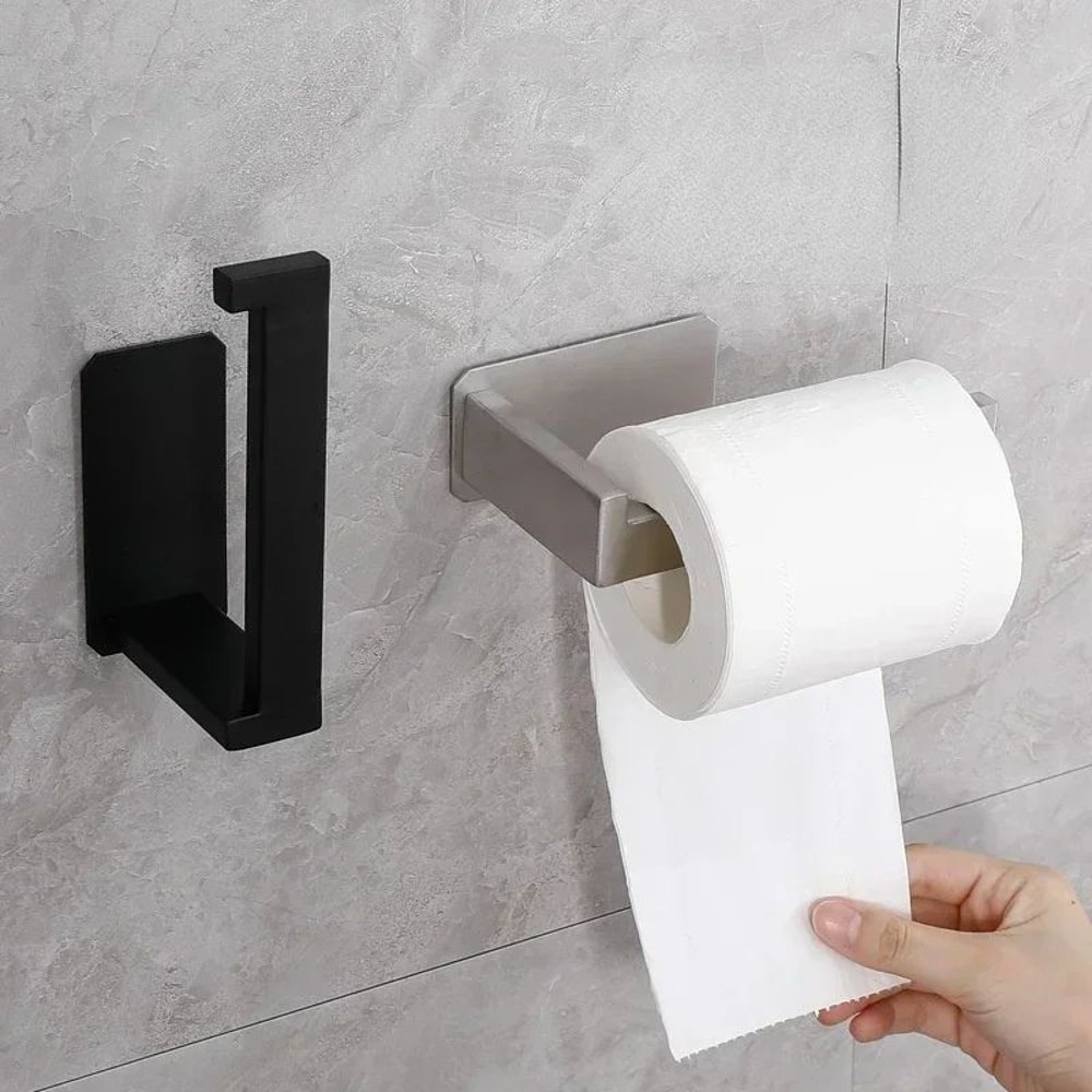 Black Stainless Steel Toilet Paper Holder 0