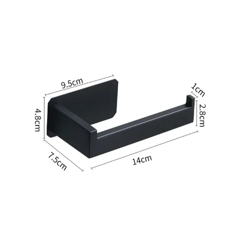 Black Stainless Steel Toilet Paper Holder 7