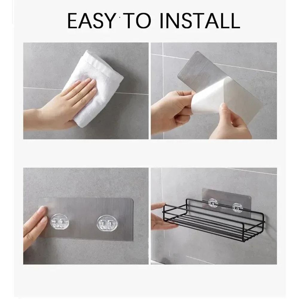 No Drill Bathroom Corner Shelf 6