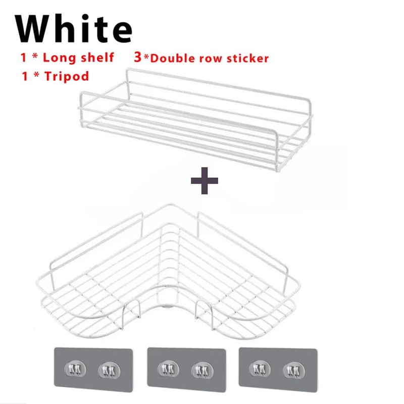 No Drill Bathroom Corner Shelf 19