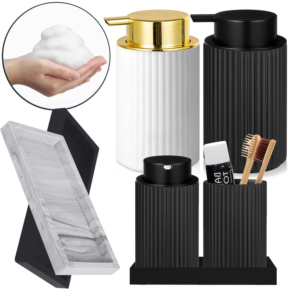 Foaming Soap Dispenser With Silicone Tray 0