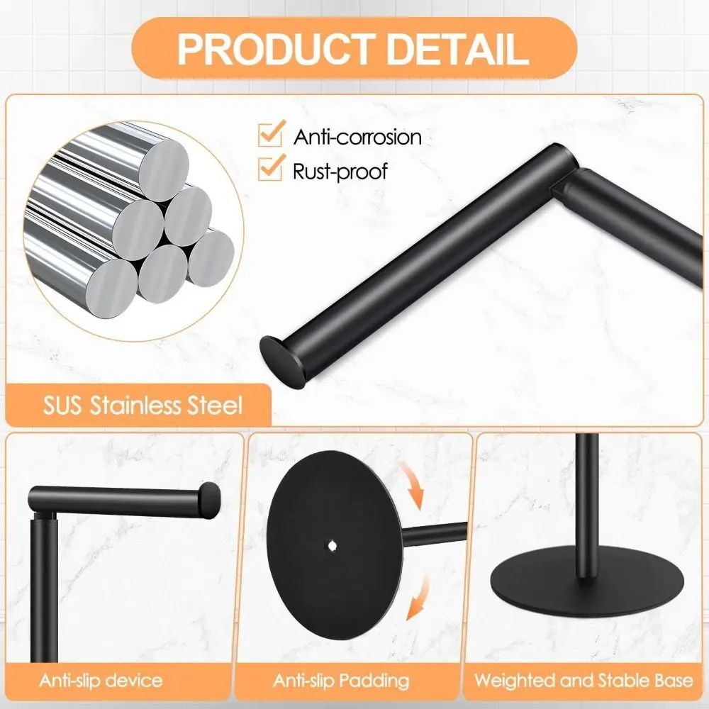 Stainless Steel Toilet Paper Stand 5