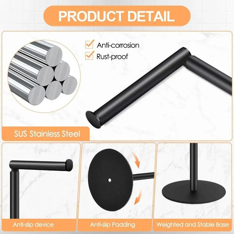 Stainless Steel Toilet Paper Stand 5