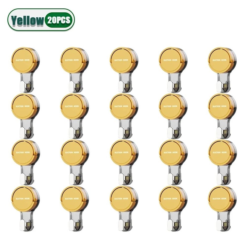Reusable Suction Cup Hooks Set 20