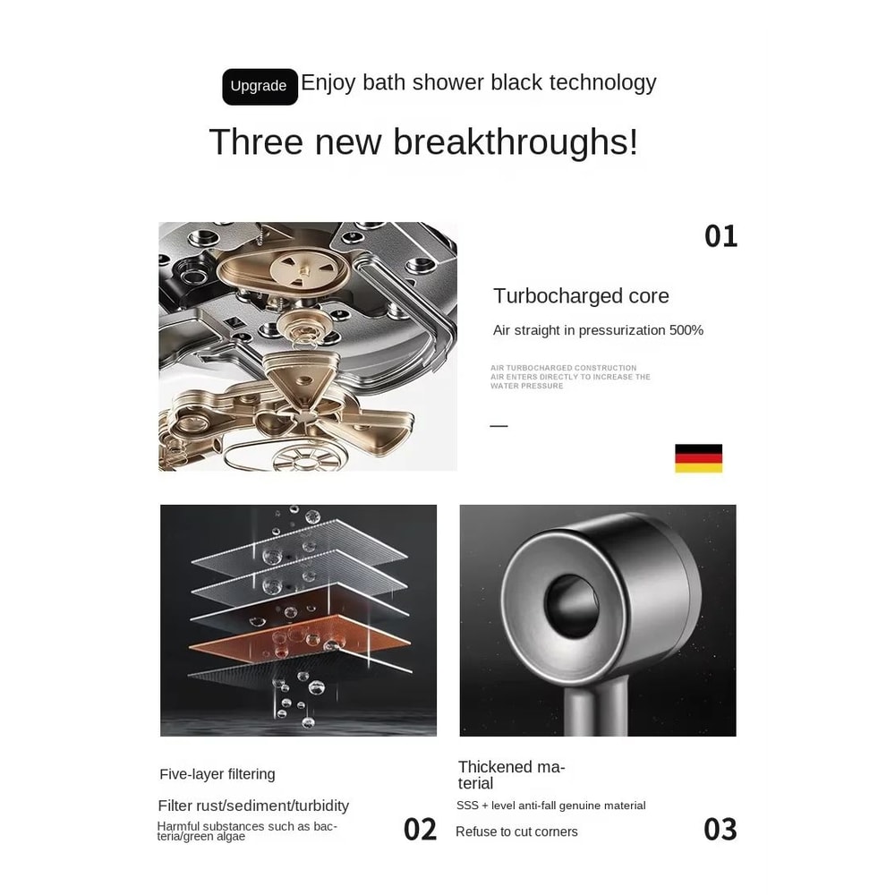 5Speed Adjustable Filter Shower Head 8