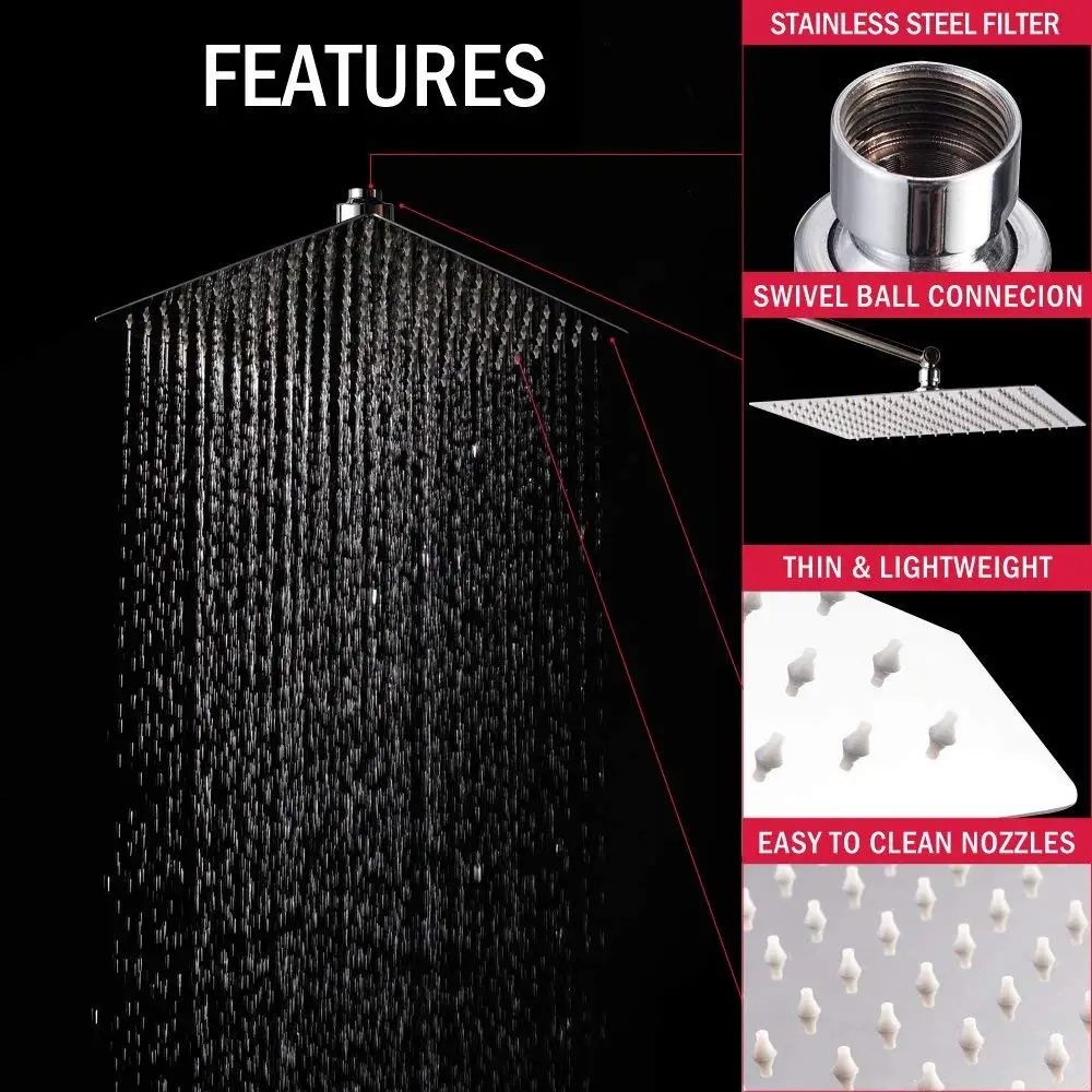High Pressure Waterfall Shower Head 9