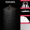 High Pressure Waterfall Shower Head 9