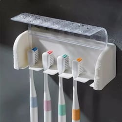 punch-free toothbrush holder with cover