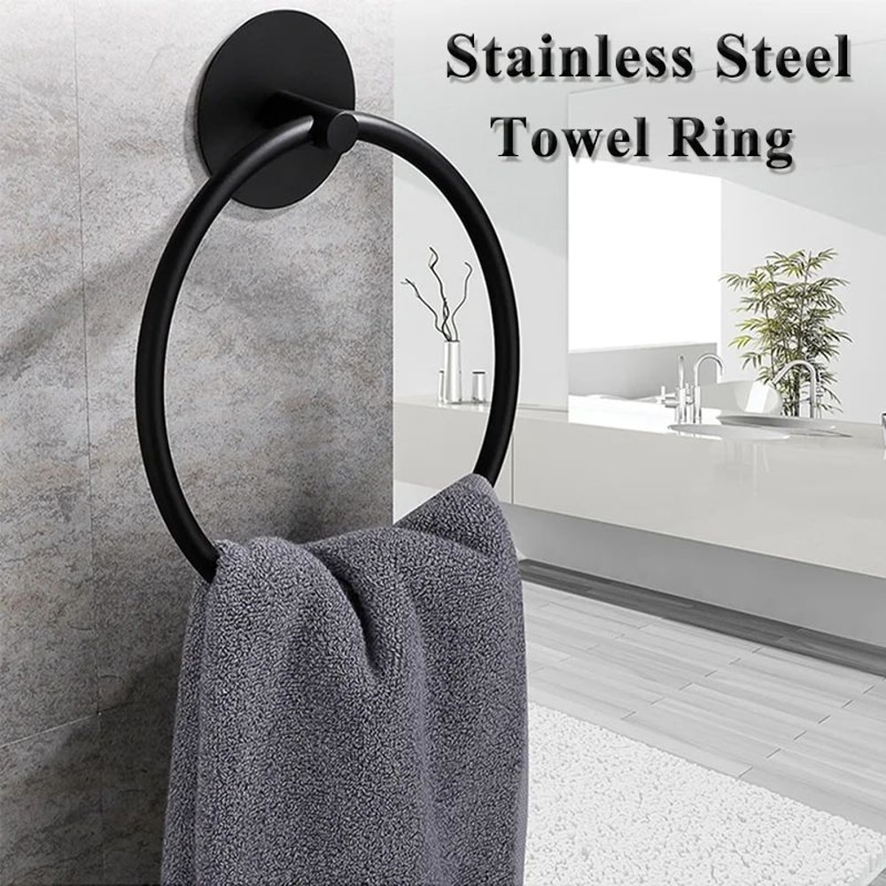 SelfAdhesive Stainless Steel Towel Ring 0