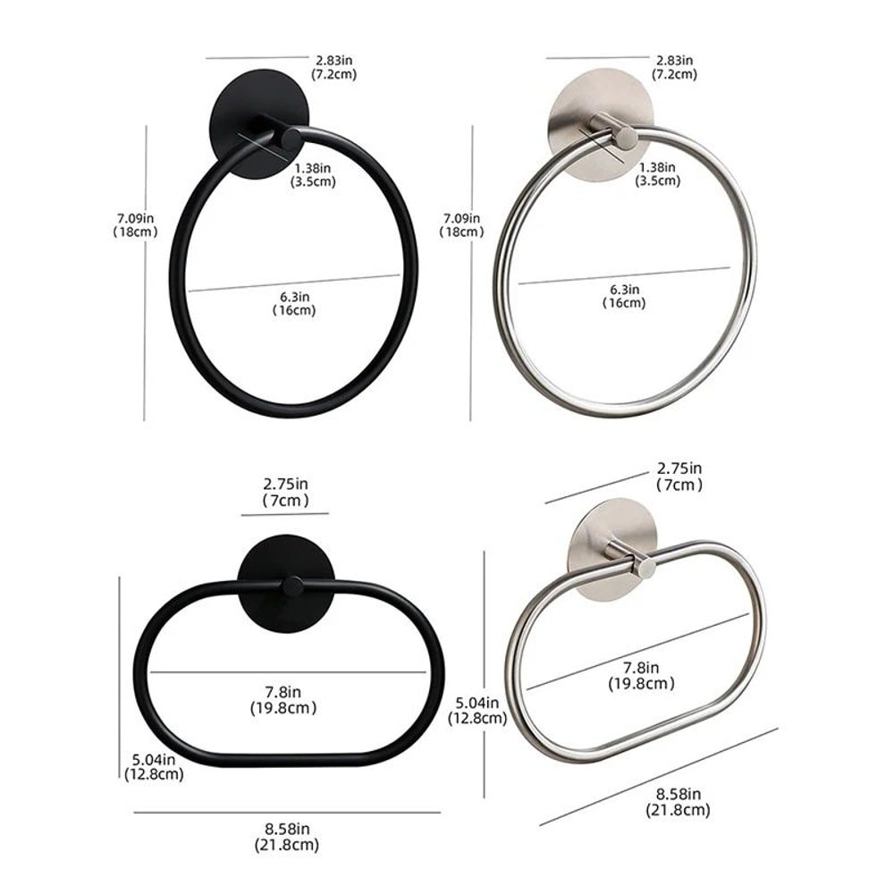 SelfAdhesive Stainless Steel Towel Ring 4
