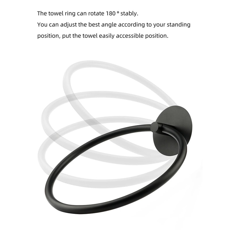 SelfAdhesive Stainless Steel Towel Ring 7