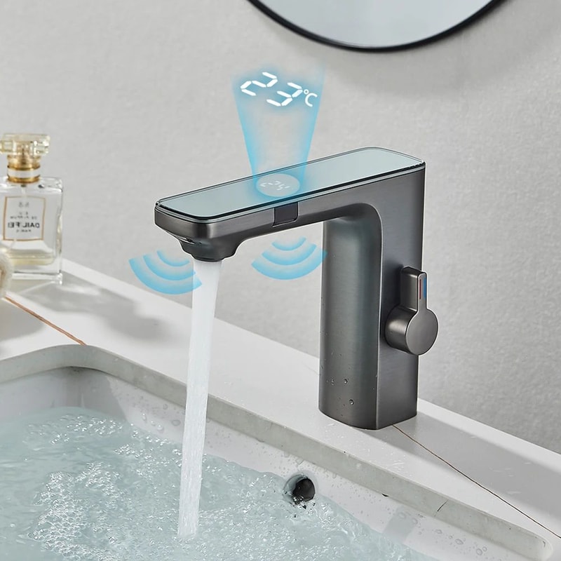 Smart Touchless Basin Faucet With Digital Display 2