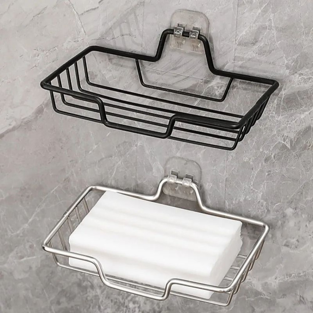 Stainless Steel Wall Mounted Soap Holder Holds 2 Soaps Holiday Gift For Halloween Christmas 5