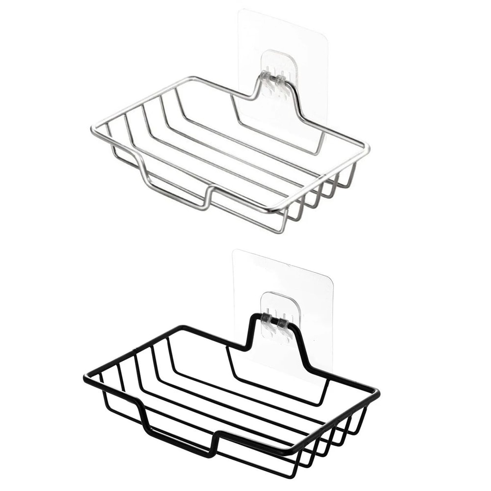 Stainless Steel Wall Mounted Soap Holder Holds 2 Soaps Holiday Gift For Halloween Christmas 12