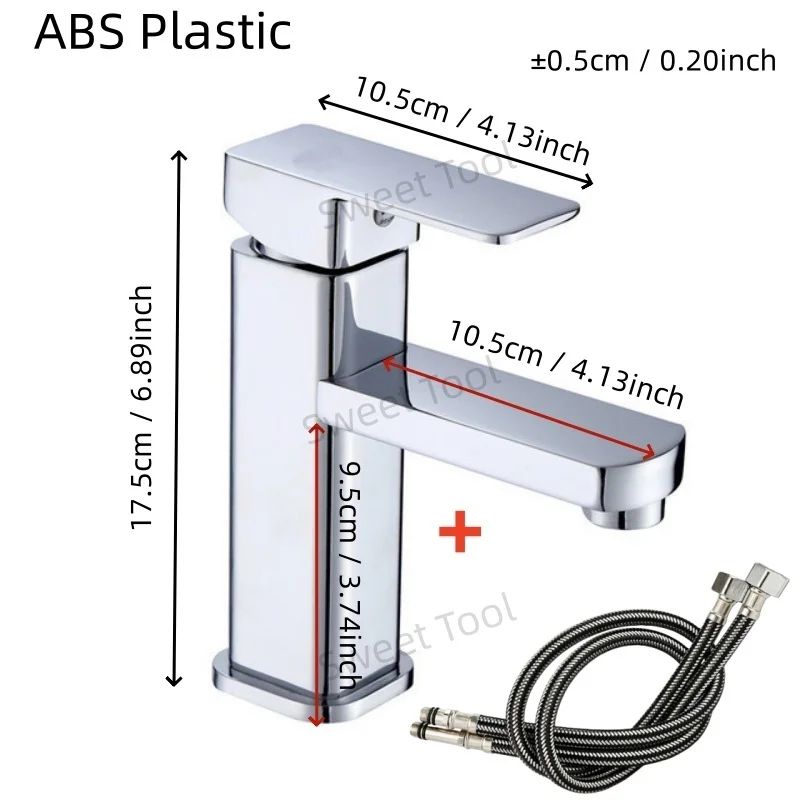 Black Chrome Single Handle Sink Faucet 7