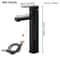 Black Chrome Single Handle Sink Faucet 8