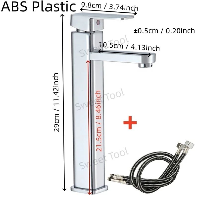 Black Chrome Single Handle Sink Faucet 9