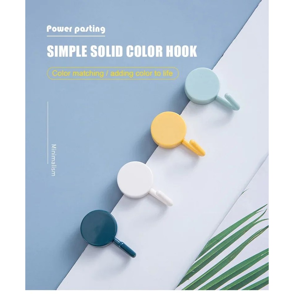 10Pack Strong SelfAdhesive Wall Hooks 6