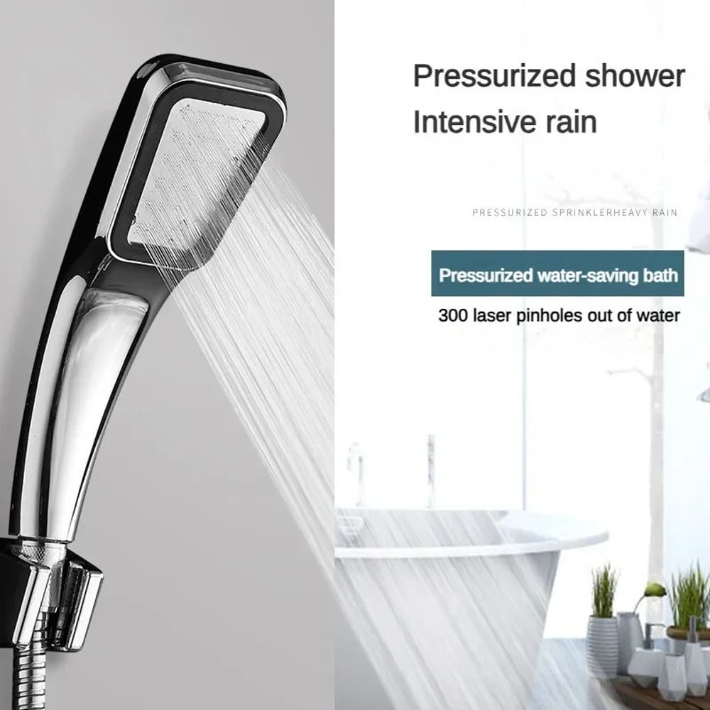 300Hole High Pressure Handheld Shower Head 0