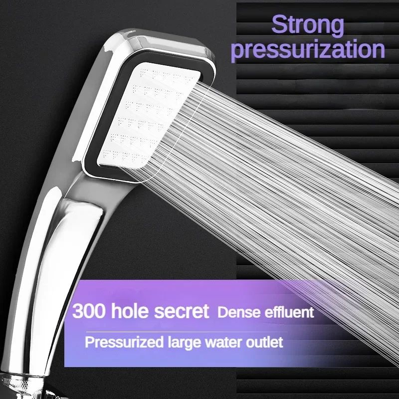 300Hole High Pressure Handheld Shower Head 1