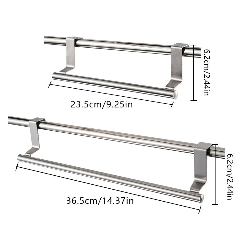 No Drill Stainless Steel Towel Rack 9