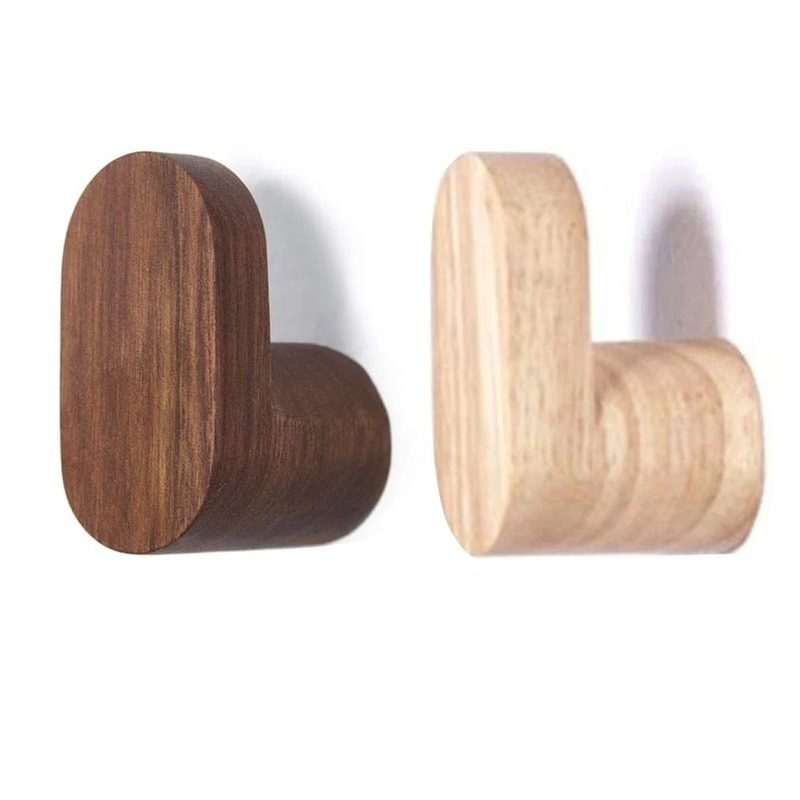 Wooden WallMounted Hook Organizer 3