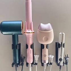 wall-mounted hair tool organizer