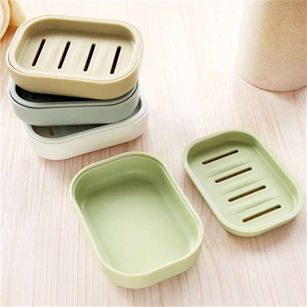 DoubleLayer Portable Soap Dish With Cover 1