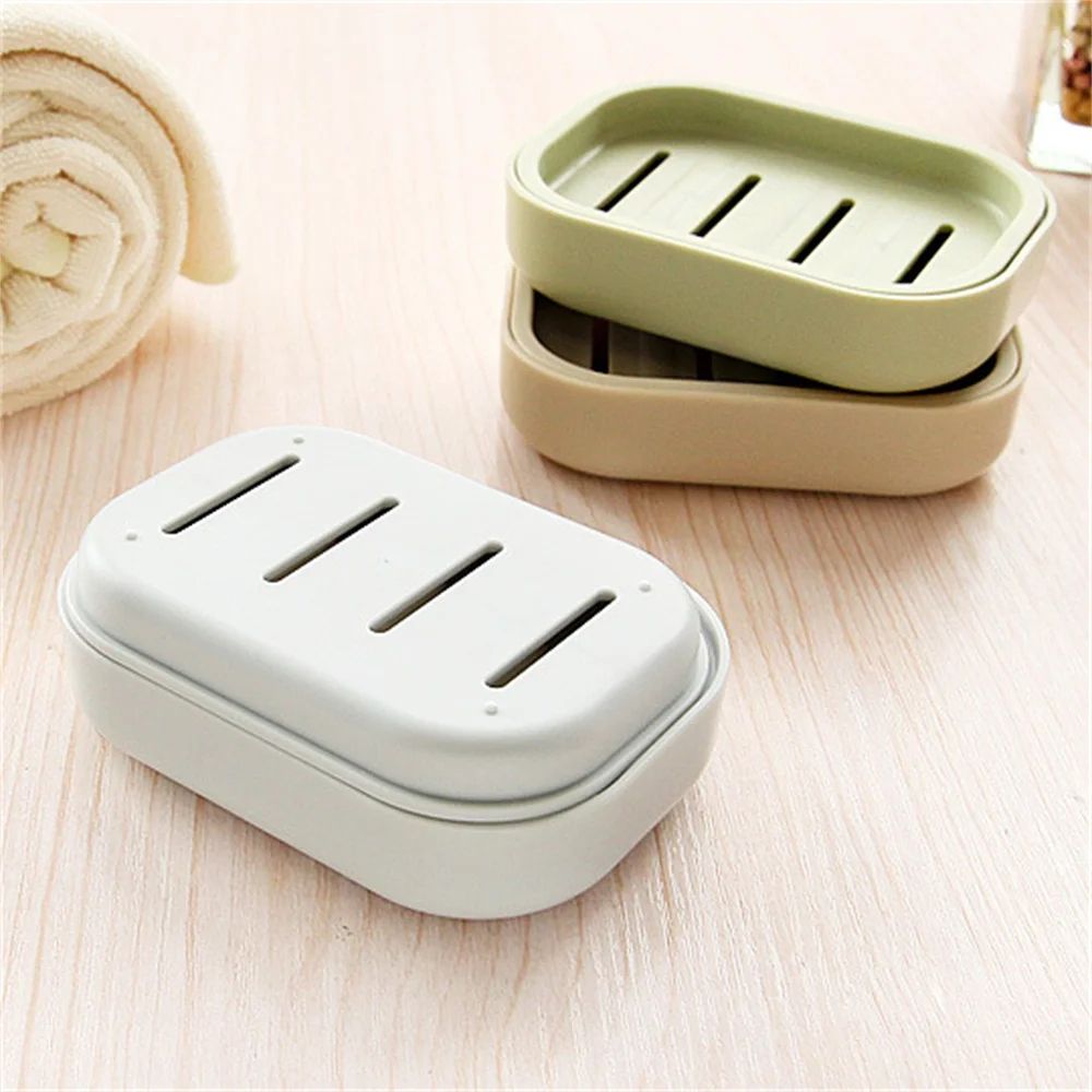 DoubleLayer Portable Soap Dish With Cover 2