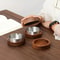 Round Wooden Ashtray With Lid 3