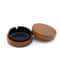 Round Wooden Ashtray With Lid 8