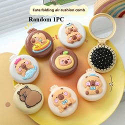 portable air cushion comb with mirror