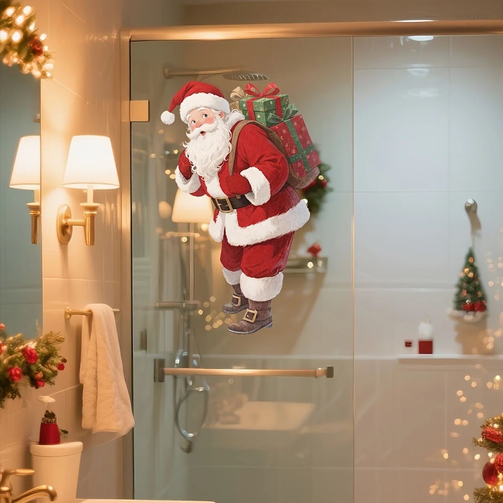 Peeking Santa Static Christmas Decoration 0