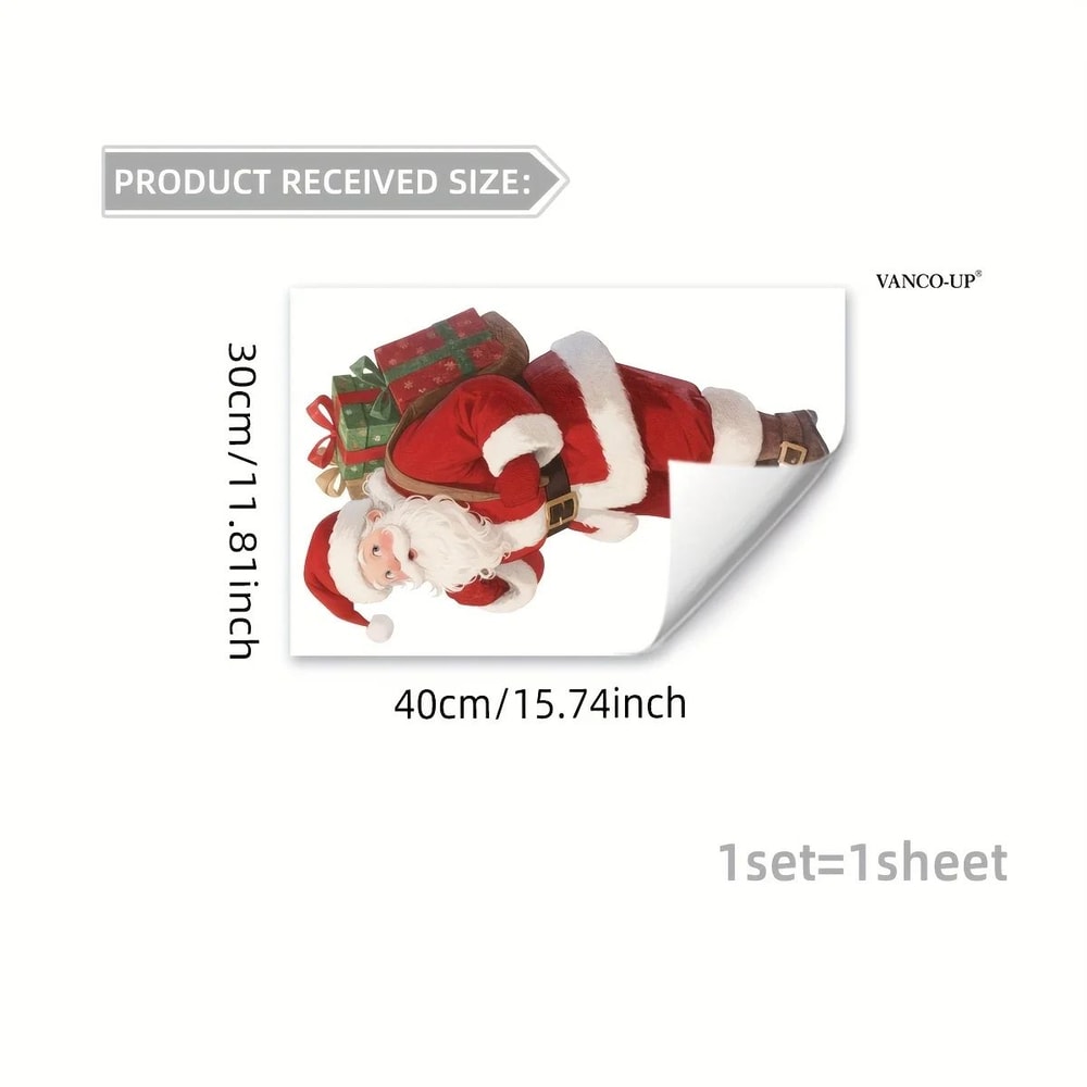 Peeking Santa Static Christmas Decoration 3