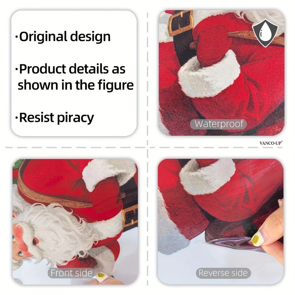 Peeking Santa Static Christmas Decoration 8