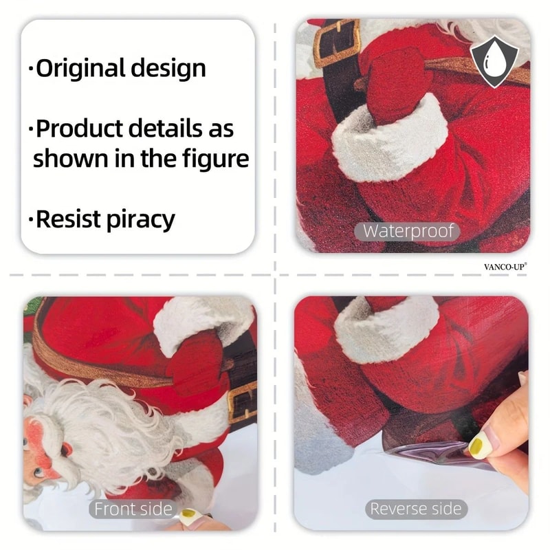 Peeking Santa Static Christmas Decoration 8