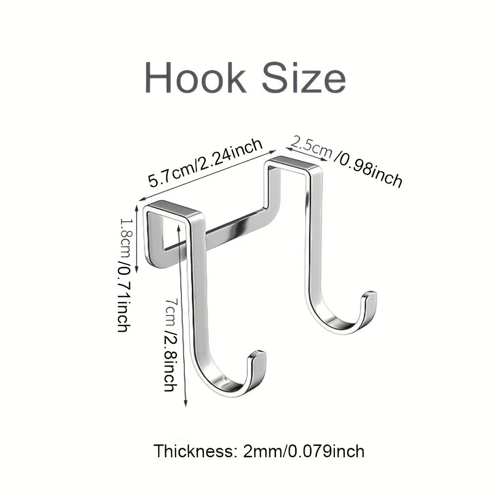 10Pack SShaped Metal Double Hooks 3