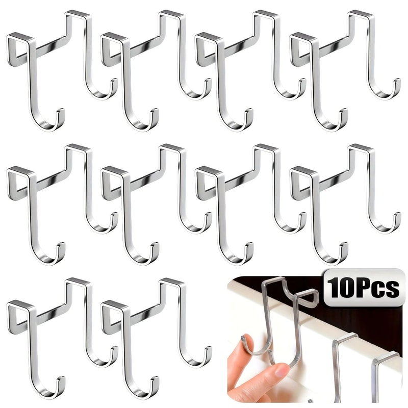 10Pack SShaped Metal Double Hooks 6