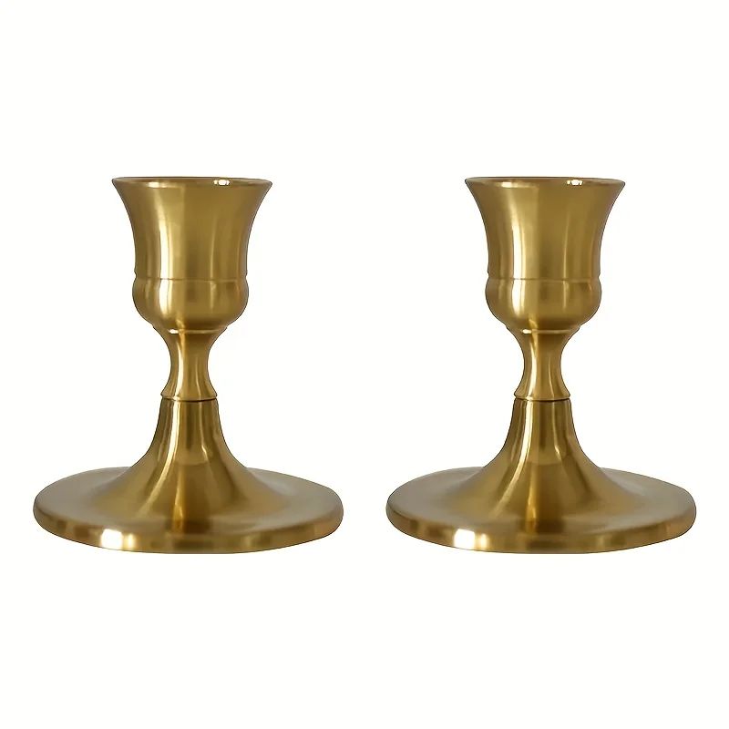 Gold Cone Candle Holders Set 2 PCS 1