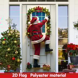 santa claus christmas porch banner